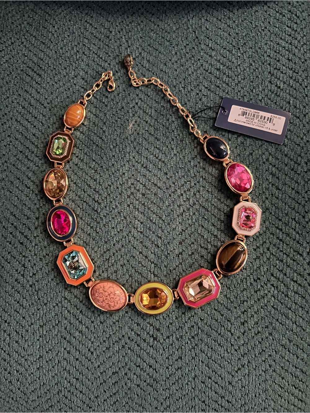 Kurt Geiger Multicolor Crystal Statement Necklace